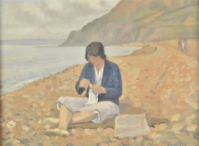 Lot 381 - Runacres (Frank, 1904-1974). Girl on a beach