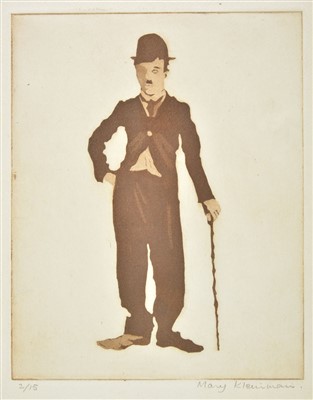 Lot 463 - Kleinman, Mary, 1928-2001. Charlie Chaplin, monotone etching