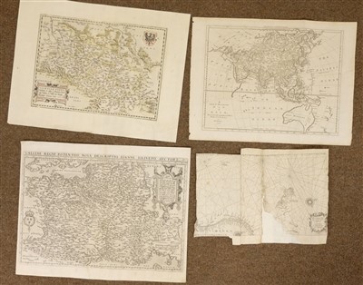 Lot 7 - Maps. A mixed collection of approximately twenty maps, mostly 18th & 19th century