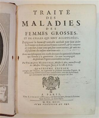 Lot 120 - Mauriceau (François). Traité des Maladies des Femmes Grosses