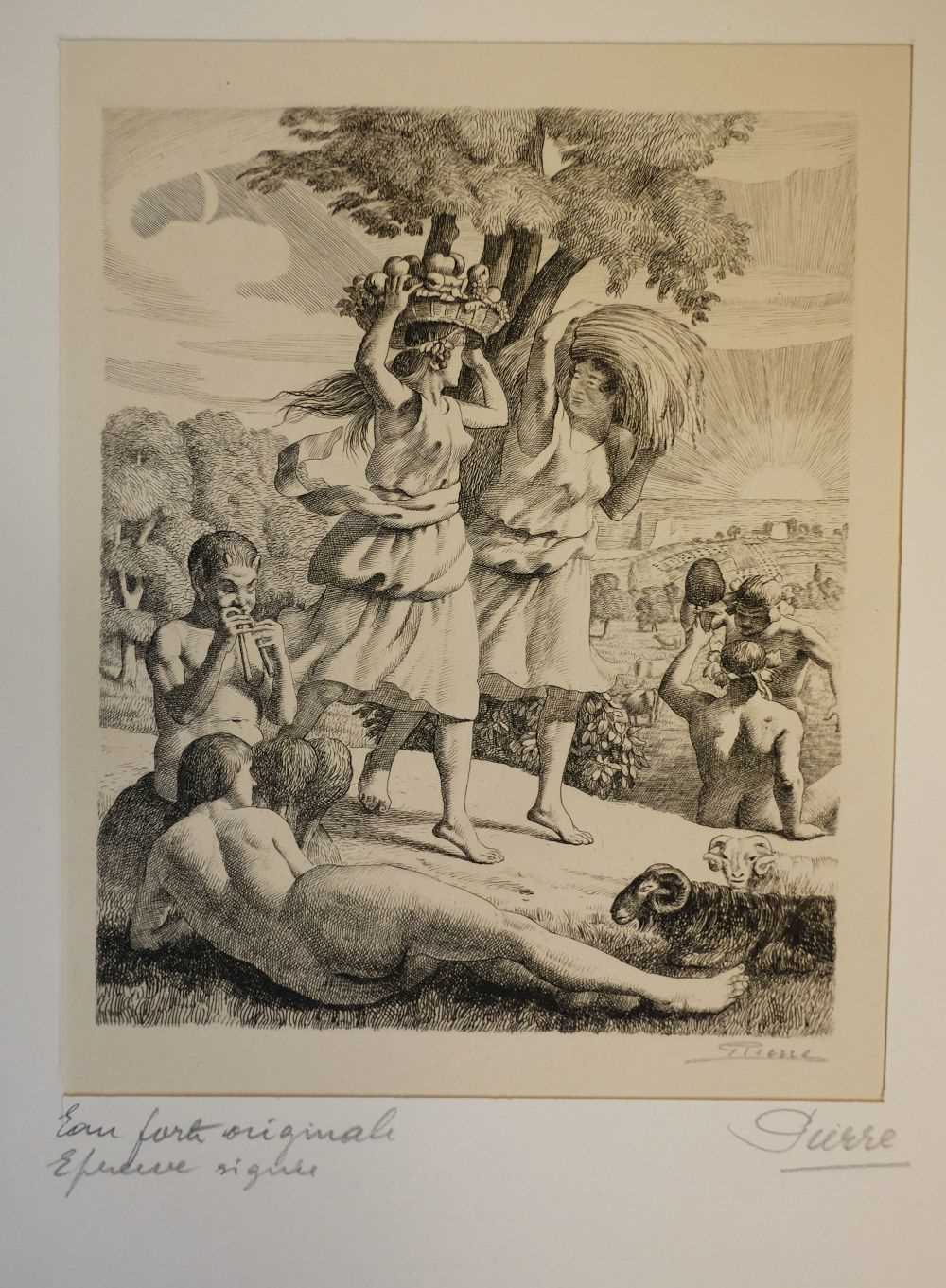 Lot 37 - Pierre (Gustave Rene, 1875-1939). The Harvesters