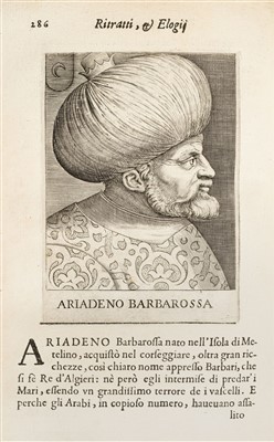 Lot 344 - Roscio (Giulio, & others). Ritratti et elogii di capitani illustri, Rome, 1646