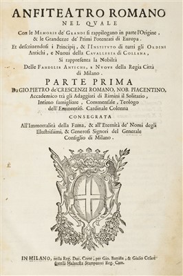 Lot 93 - Crescenzi (Giovanni Battista). Anfiteatro Romano, 1649