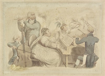 Lot 297 - After Thomas Rowlandson (1756-1827). 3 watercolours, early 19th century