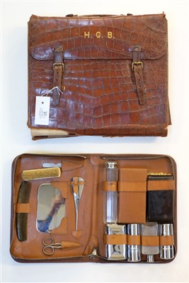 Lot 57 - Brackley (Herbert, 1894-1948). Travelling vanity case belonging to Air Commodore Brackley