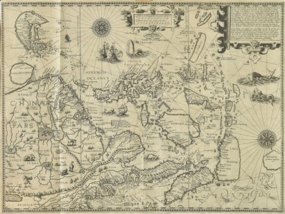 Lot 43 - Linschoten (Jan Huyghen van). Navigatio ac itinerarium in orientalem, 1st edition in Latin, 1599