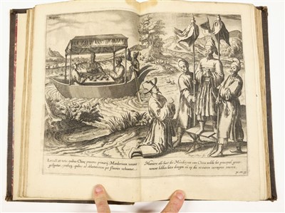 Lot 43 - Linschoten (Jan Huyghen van). Navigatio ac itinerarium in orientalem, 1st edition in Latin, 1599