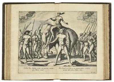 Lot 43 - Linschoten (Jan Huyghen van). Navigatio ac itinerarium in orientalem, 1st edition in Latin, 1599