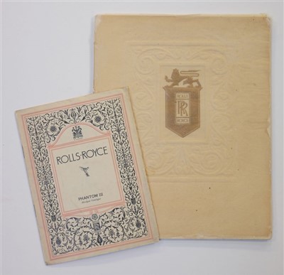 Lot 34 - Rolls-Royce. Silver Wraith sales brochure, circa 1952