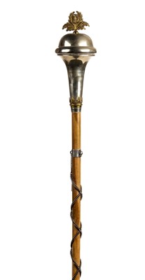 Lot 193 - Regimental mace. A Scottish Drum Major's ceremonial mace