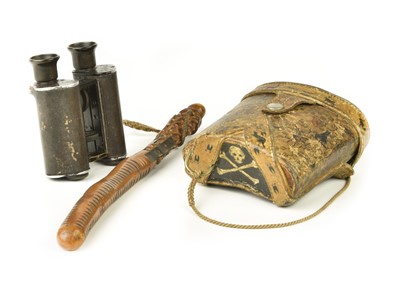 Lot 12 - Broadhurst (Arthur Brooks, 1860-1930). Binoculars and fishing priest of an Indian big-game hunter