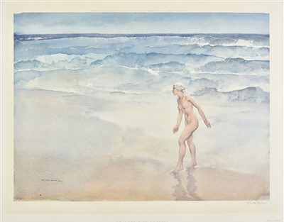 Lot 456 - Flint (William Russell, 1880-1969). Waves, colour print, signed