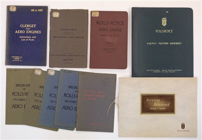 Lot 141 - Rolls-Royce. Instructions for Rolls-Royce Aero Engines, Eagle, Falcon, December, 1917