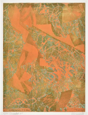 Lot 455 - Ehrenhalt (Amaranth Roslyn, 1928 -). Rhumba G, 1990, colour etching