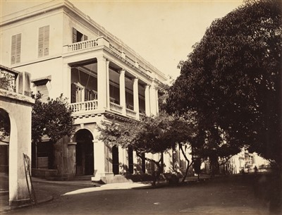 Lot 59 - Hong Kong. Two views of Hong Kong Club by John Thomson and William Pryor Floyd, c. 1870