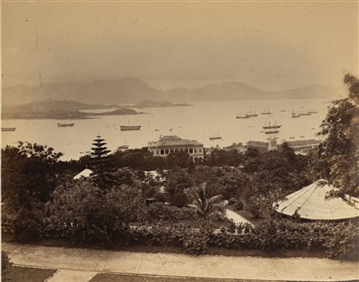 Lot 61 - Hong Kong. An assorted group of 16 albumen print views, c. 1870s/1880s