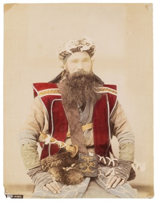 Lot 71 - Japan. Ainu man and woman, c. 1880s