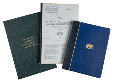 Lot 70 - World War I; Mesopotamian Campaign. Summary of Military Policy in Mesopotamia, Simla, 1916