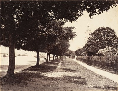 Lot 49 - China. Five photographic views of Shameen Island, Canton, c. 1890s