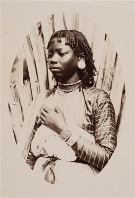 Lot 132 - Madagascar. Portrait of a young Madascar woman, circa 1910