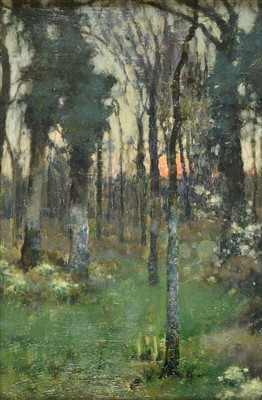 Lot 368 - Lamorna Birch (Samuel John, 1869-1955). Wooden landscape, 1944