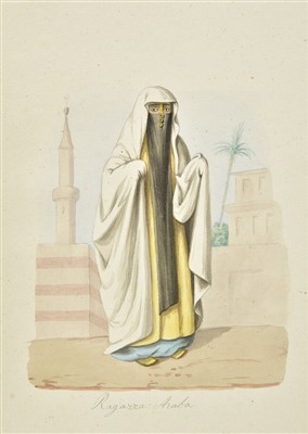 Lot 47 - Middle Eastern costume. Album of watercolours, 19th century