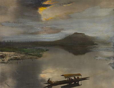 Lot 140 - India. Holmes (Randolph Bezzant, 1888-1973). Nageem Bagh and Fort, Srinagar, circa 1920