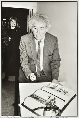 Lot 191 - Heaney (Seamus). Marie and Seamus Heaney, vintage gelatin silver print, 1991