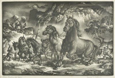 Lot 246 - Weidenaar (Reynold Henry, 1915 - 1985). Grain Thrashers, Old Mexico
