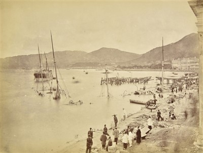 Lot 41 - Hong Kong. An album containing 32 mounted albumen prints, c. 1870s