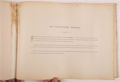 Lot 38 - Thomson (John). Views on the North River, 1st edition, Hongkong: Noronha & Sons, Printers, 1870