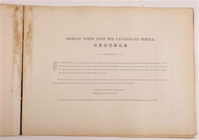 Lot 38 - Thomson (John). Views on the North River, 1st edition, Hongkong: Noronha & Sons, Printers, 1870