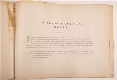 Lot 38 - Thomson (John). Views on the North River, 1st edition, Hongkong: Noronha & Sons, Printers, 1870