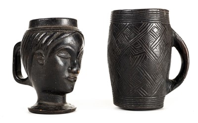 Lot 109 - Kuba. Two Kuba, Republic of Congo wooden cups