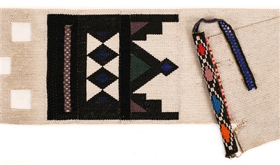 Lot 121 - Zulu. A Zulu bead work wall hanging
