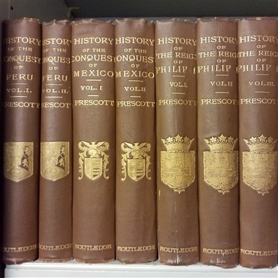 Lot 424 - Prescott (W.H.). The Complete Works of William Hickling Prescott, 12 volumes, circa 1890