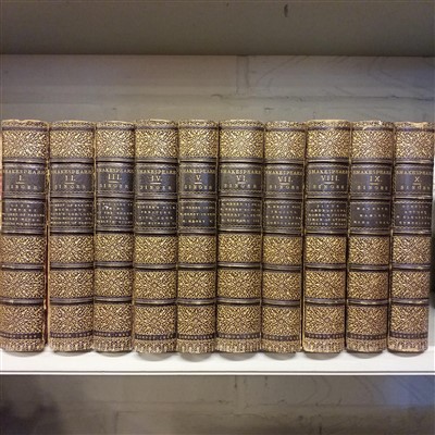Lot 425 - Bindings. The Dramatic Works of William Shakespeare..., 10 volumes, by Samuel Weller Singer, 1856