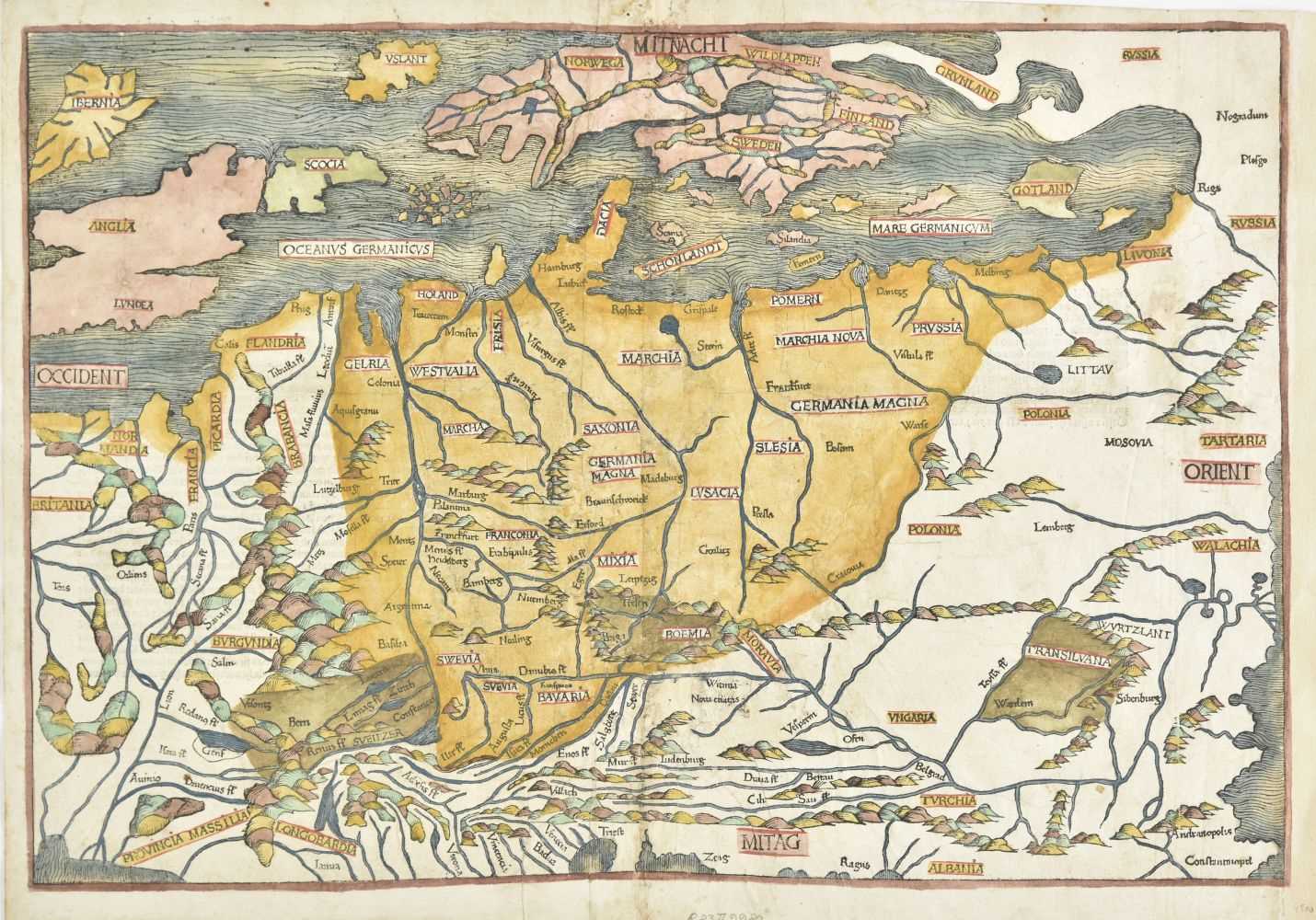 Lot 26 - Central & Northern Europe. Schedel (Hartmund), Untitled map, [1493]