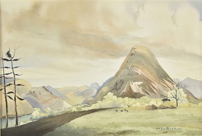 Lot 396 - Birney (John, 20th century). Melbreak and Crummock Water from Foulsyke, Lake District