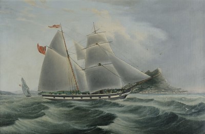 Lot 337 - Marine School. British cutter underway, 20th century