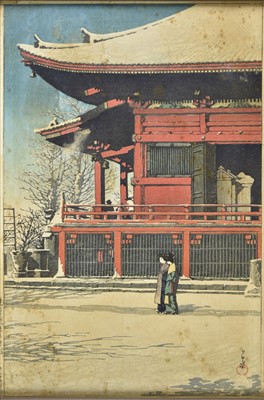 Lot 326 - Hasui (Kawase Bunjiro, 1883-1957). Clearing After a Snowfall..., 1926