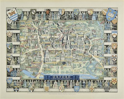 Lot 88 - Oxford. Lee (Kerry), Oxford, published Pictorial Maps Ltd, circa 1948
