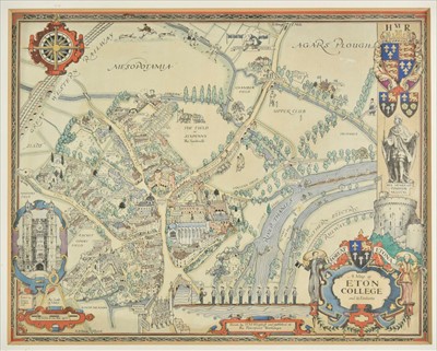 Lot 37 - Eton. Wagstaff (H. M.), A Map of Eton College and its Environs, circa 1948