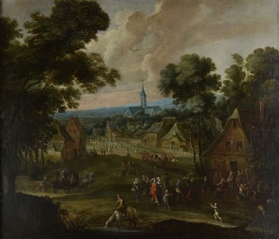 Lot 207 - Flemish School. The Village Feast, oil on canvas