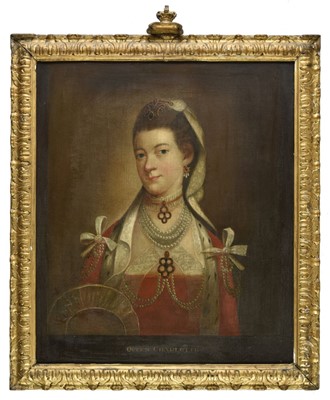 Lot 206 - English School. Study of Queen Charlotte, mid 18th century