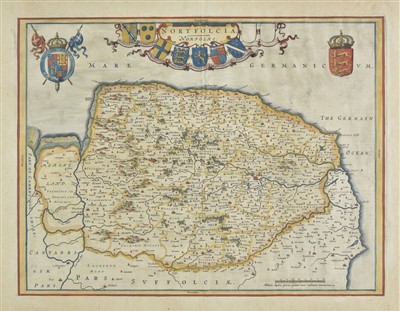 Lot 83 - Norfolk. Blaeu (Johannes), Nortfolcia, Norfolk, Amsterdam, circa 1648