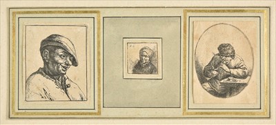 Lot 249 - Ostade (Adriaen van, 1610-1685). Three busts, circa 1630s