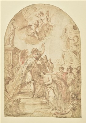 Lot 232 - Circle of Anthony van Dyck (1599-1641). Scene of a Roman Martyrdom, 17th century