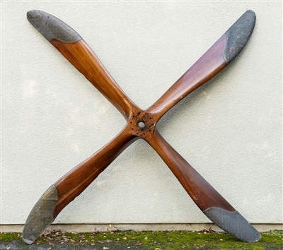 Lot 130 - Propeller. A WWI four-blade propeller