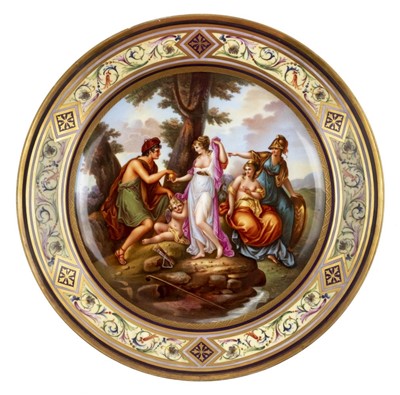 Lot 71 - Dish. A late 19th century Continental porcelain dish in the Meissen style
